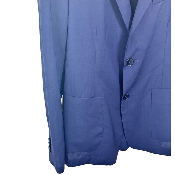 New BARENA Venezia Borgo Palio Navy Lightweight Mens Blazer Jacket Italian Sz46 - Picture 7 of 16